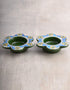 Blue Pottery T-Holder Set Of 2 Pcs.